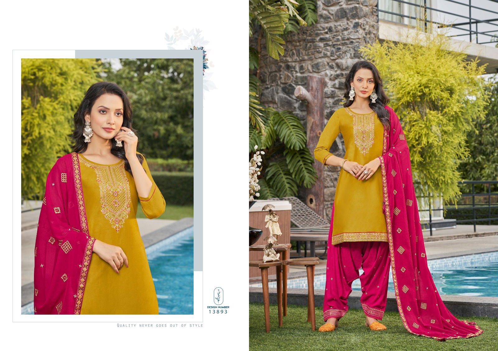 Kalaroop Of Patiyala Vol 35 Heavy Jam Silk Kurti Bottom With Dupatta Catalog
